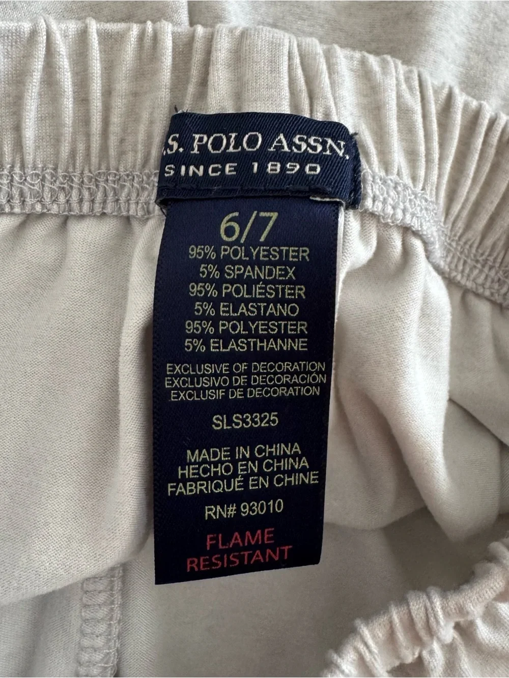 US Polo Assn Boys Pajama Set 6/7 Red Tie Dye USA Shirt Gray Shorts SleepWear New